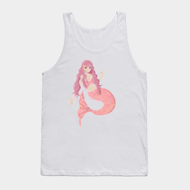 Pink Pastel Mermaid Tank Top by Becky-Marie